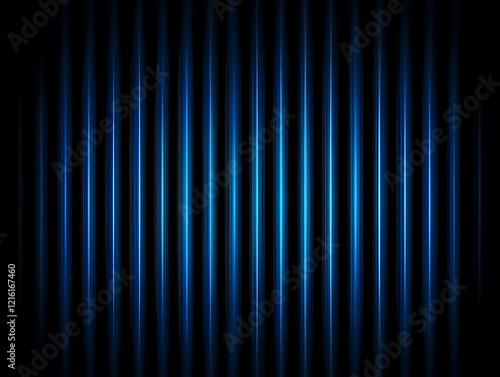 Abstract Blue Light Streaks Shine Brightly on a Dark Background  Creating a Dramatic Visual.