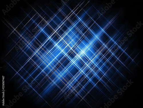 Abstract Blue Lines Background Creates a Dynamic Visual with Intersecting Glowing Beams Beautifully.