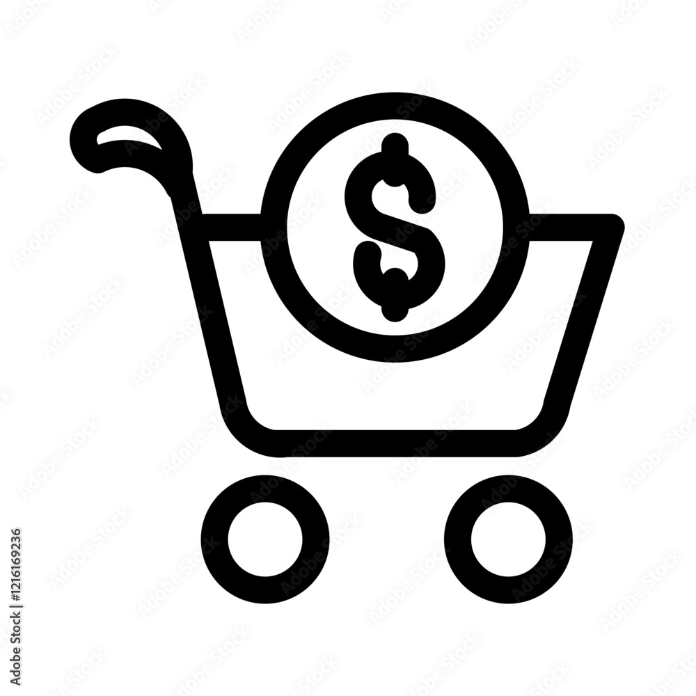 cart icon with dollar 