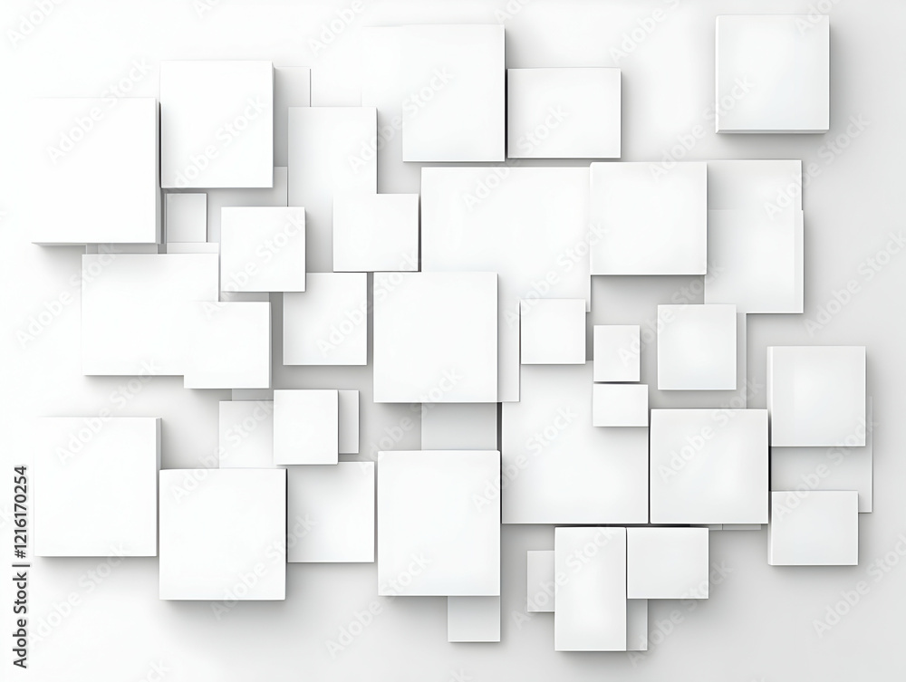 Obraz premium White Cube Abstract 3D Background