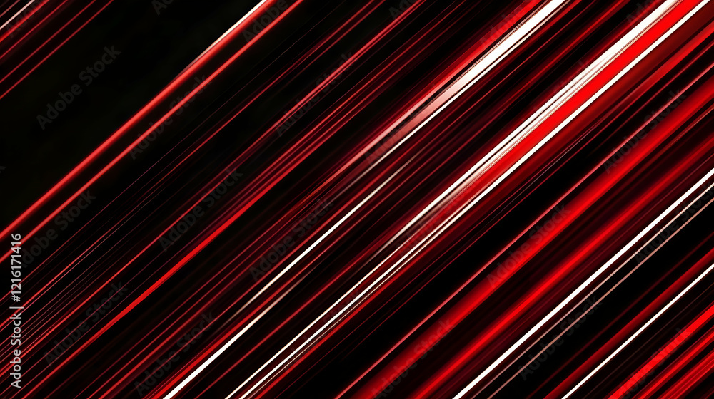 Abstract Red and White Diagonal Lines on a Black Background Create a Dynamic Visual. Abstract Red and White Diagonal Lines on a Black Background Create a Dynamic Visual.