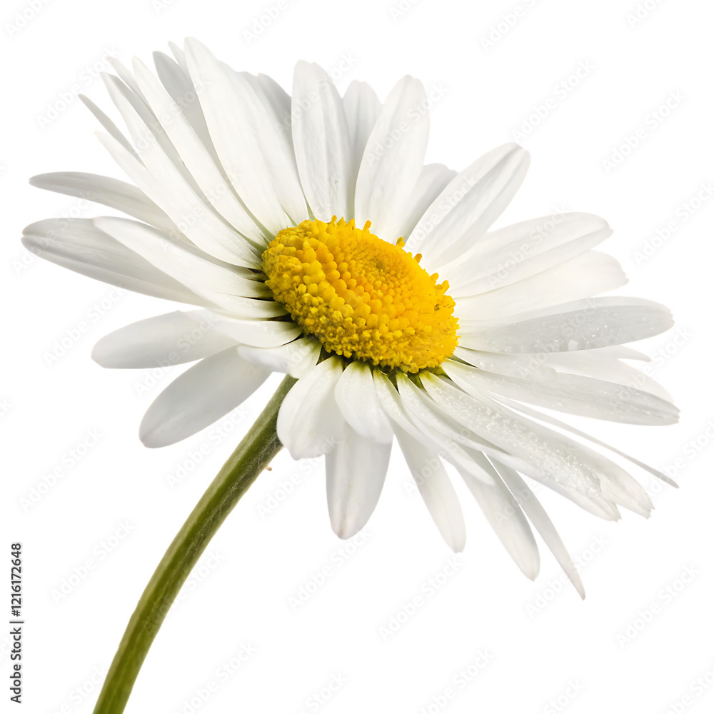 Fototapeta premium A fresh daisy flower isolated on a white background