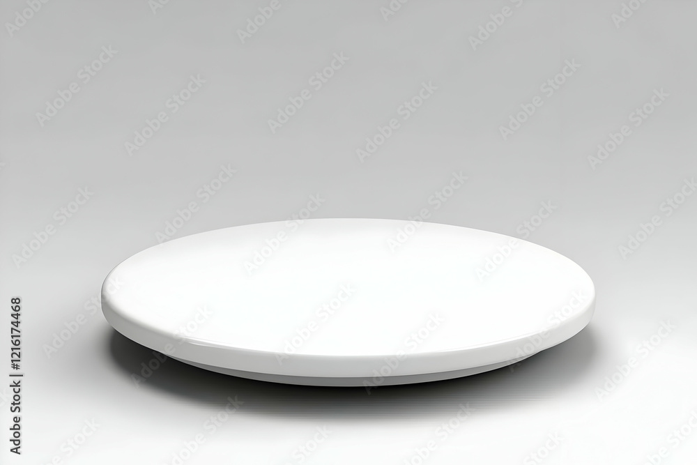 White Round 3D Platform Illustration White Round 3D Platform Illustration