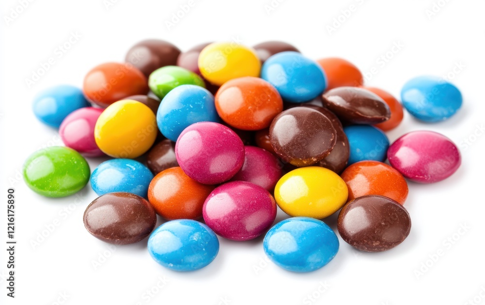 Chocolate bright candy isolated on white background Chocolate bright candy isolated on white background