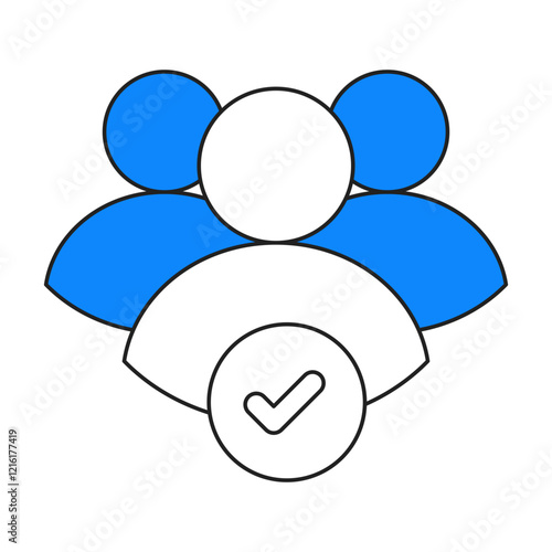 Team Collaboration Icon Representing Group Work, Professional Unity, and Team Success
