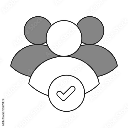 Team Collaboration Icon Representing Group Work, Professional Unity, and Team Success