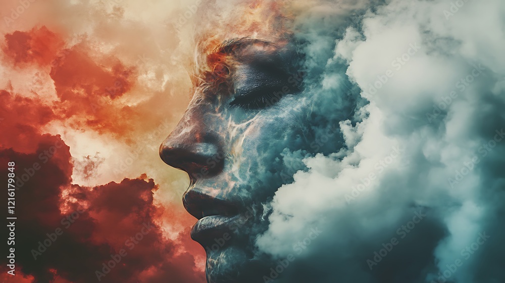 A Profile of a Face Formed by Clouds A Profile of a Face Formed by Clouds