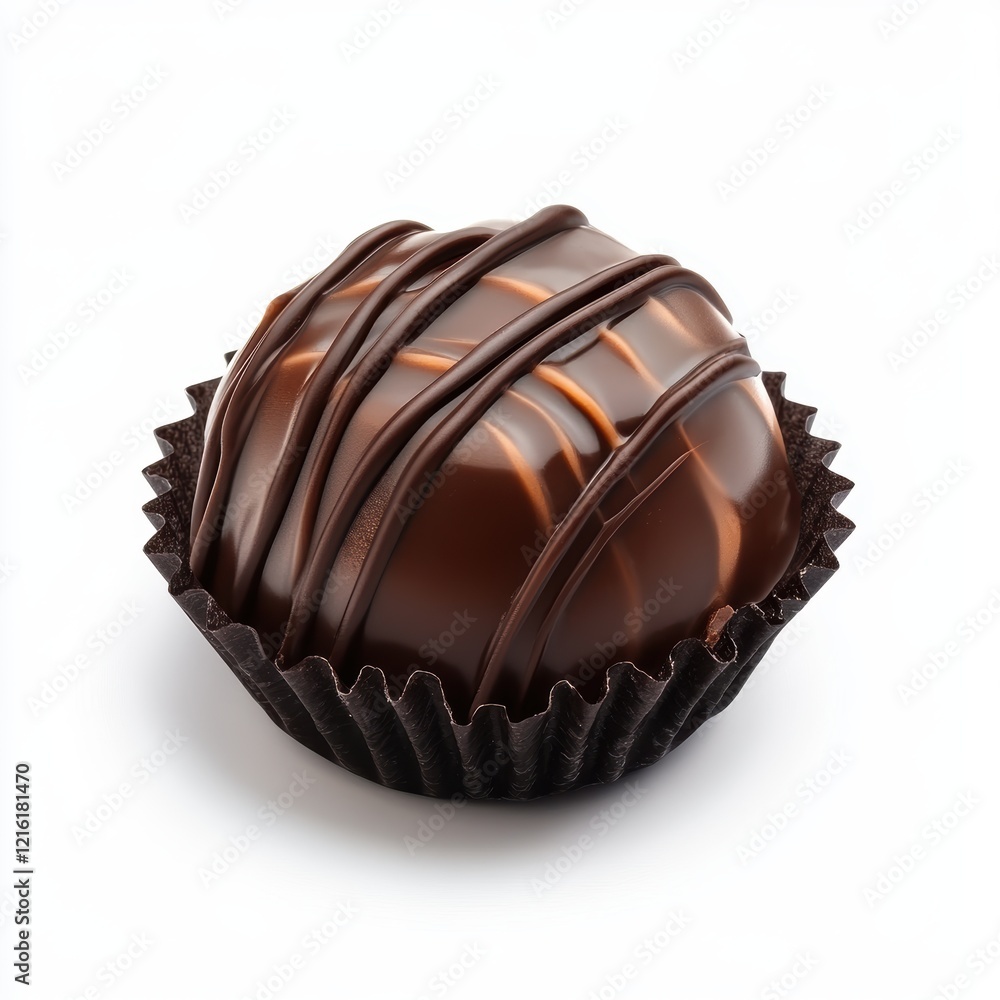 Obraz premium Chocolate candy isolated on white background