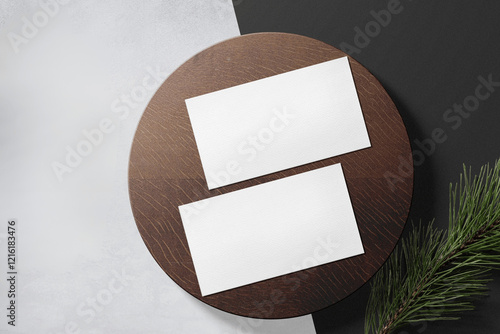 Modern and aesthetic business card mockup 