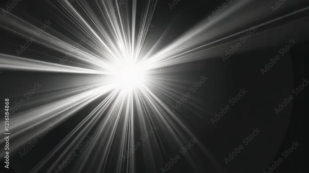 Vibrant Laser Rays: Glowing Center Beam in Dark Space Vibrant Laser Rays: Glowing Center Beam in Dark Space