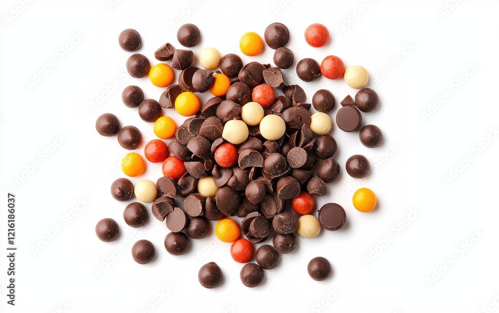 Chocolate candy mix isolated on white background Chocolate candy mix isolated on white background