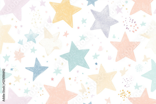 子供向け, 星柄, 星, 模様, 星, シームレス, ベクター, イラスト, デザイン, クリスマス, デコレーション, 文科系, 壁紙, 形, アイコン, 色, 紙, 休日, 光, 質感, 黄色, 成分, シンボル, 青, ピンク, お祝い