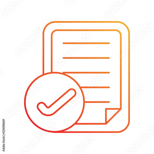 Compliant gradient icon with white background vector stock illustration