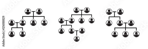 family tree icon on white background	