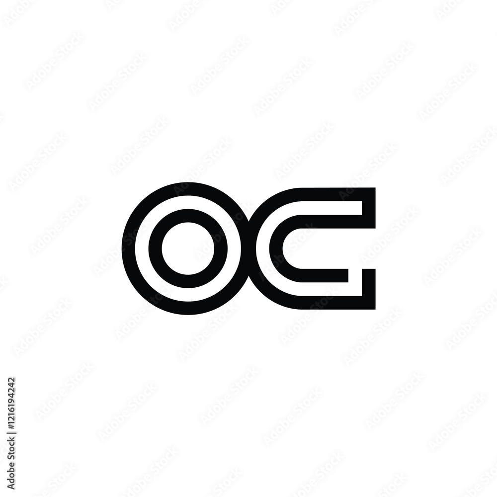 OC monogram logo design letter text name symbol monochrome logotype alphabet character simple logo OC monogram logo design letter text name symbol monochrome logotype alphabet character simple logo