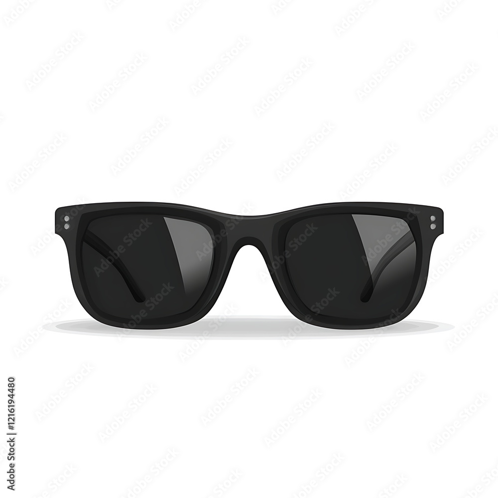 Black sunglasses icon illustration on white background Black sunglasses icon illustration on white background