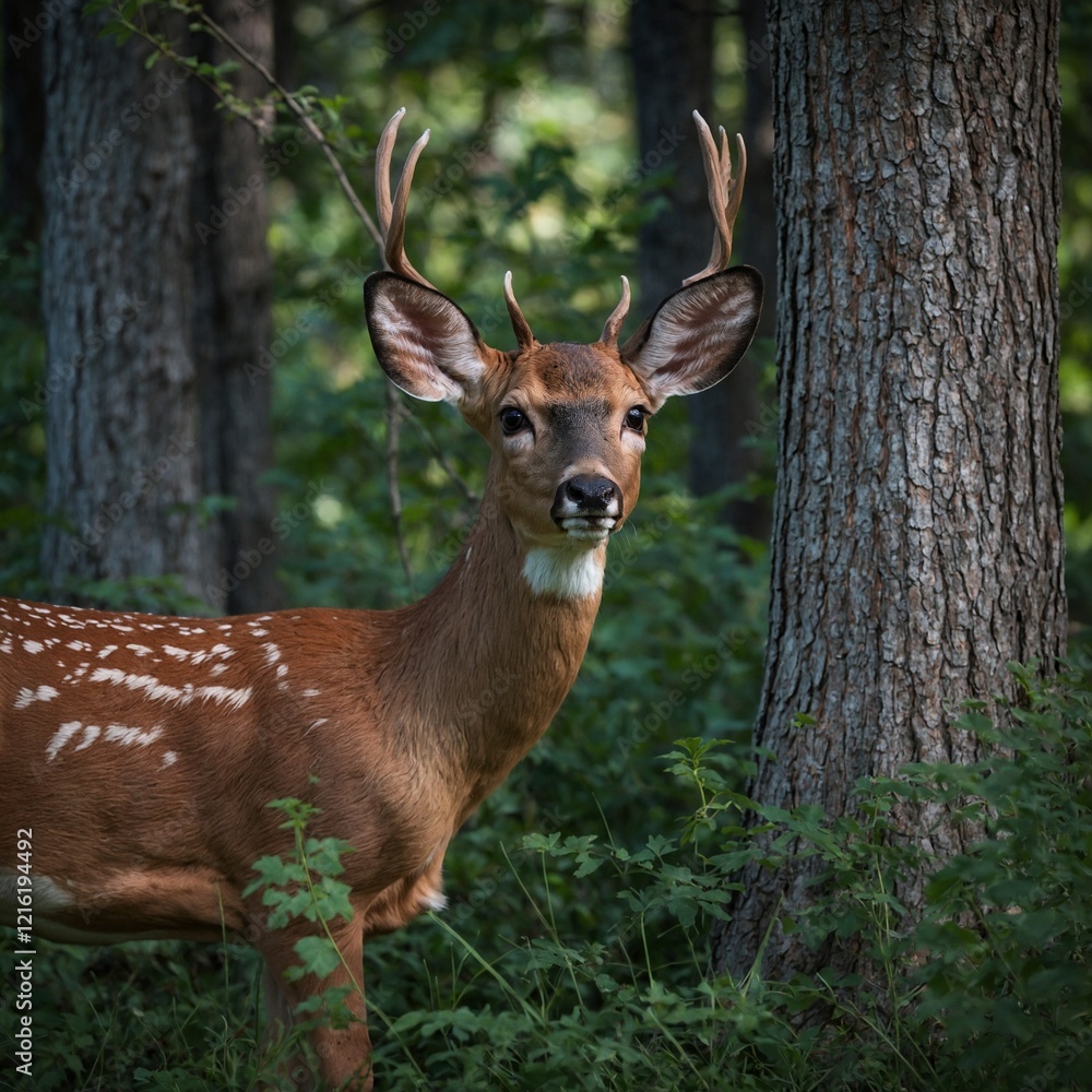 Imagine the deep, soulful eyes of a doe as it peers through the trees at you. Imagine the deep, soulful eyes of a doe as it peers through the trees at you.