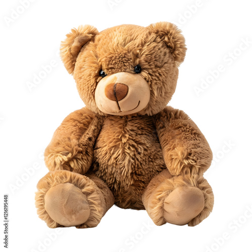 Cute teddy bear isolated on transparent background