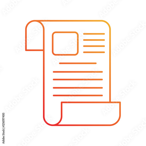 news gradient icon with white background vector stock illustration
