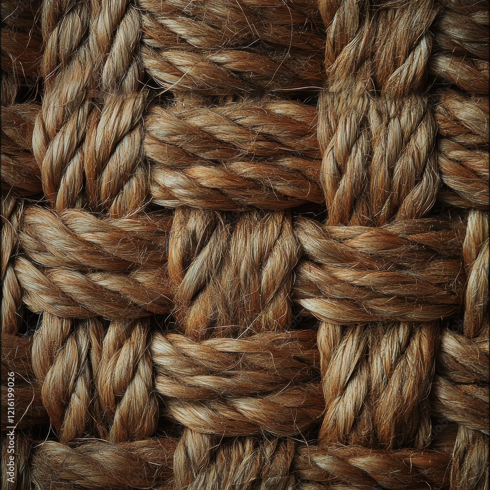 Close up of a rope with a brown color Close up of a rope with a brown color