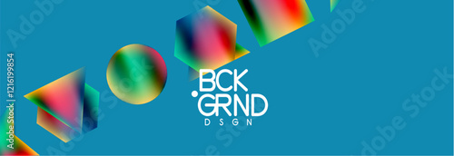 Fluid color geometric shapes abstract background. Vector Illustration For Wallpaper, Banner, Background, Card, Book Illustration, landing page