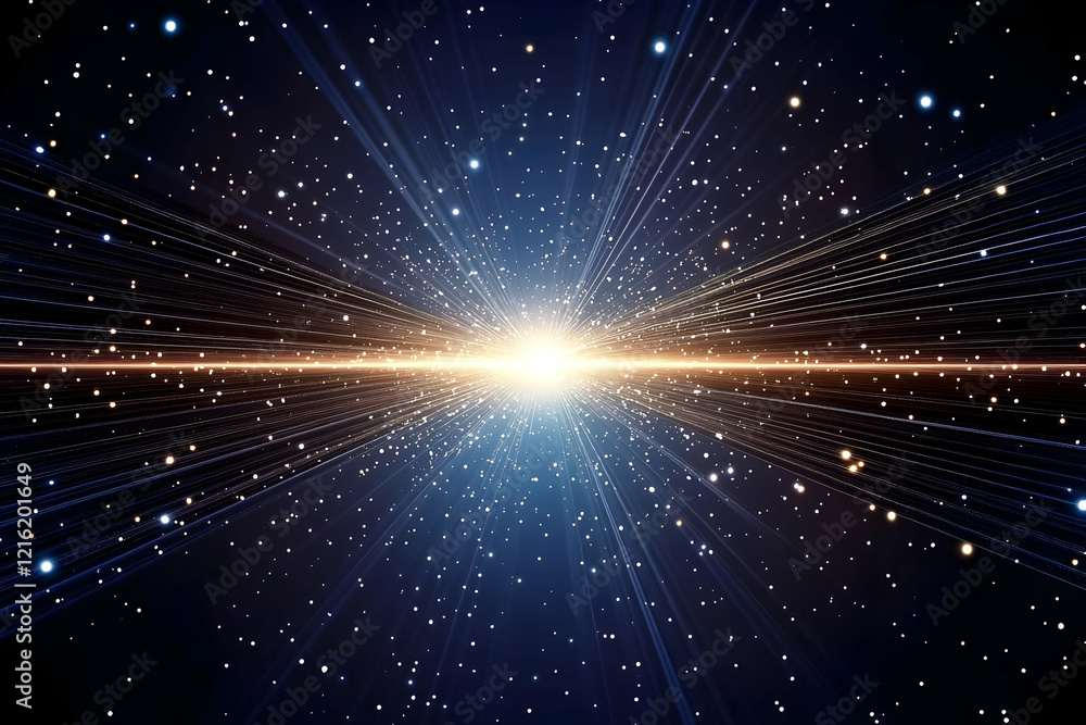 Obraz premium Abstract Background with Light Rays and Particles Creates Dynamic Visual Effects