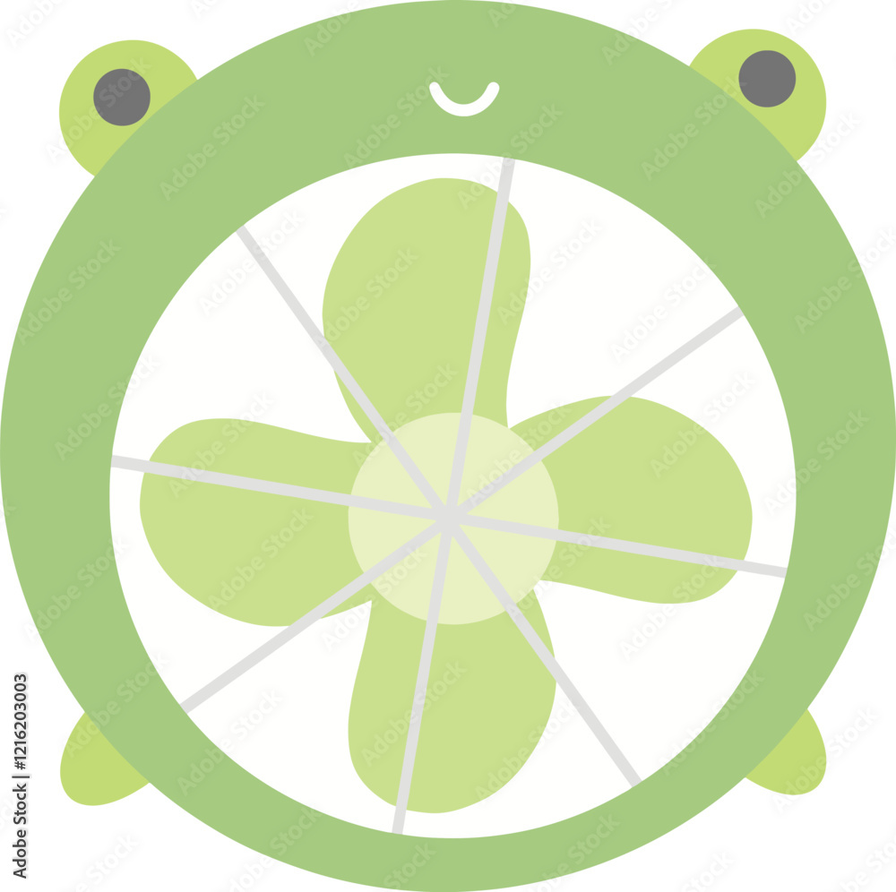 Frog shaped green portable fan Frog shaped green portable fan