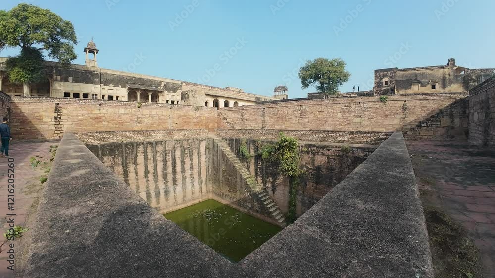 Historic Water Reservoir Inside Gwalior Fort, Madhya Pradesh, India Historic Water Reservoir Inside Gwalior Fort, Madhya Pradesh, India