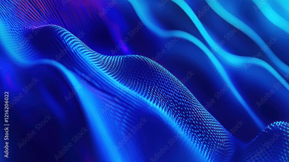 Abstract Blue Wave Digital Art: Vibrant 3D Render of Dynamic, Flowing, Textured Patterns Abstract Blue Wave Digital Art: Vibrant 3D Render of Dynamic, Flowing, Textured Patterns