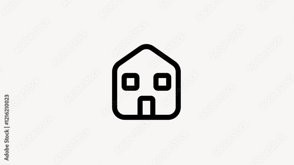 Home line icon motion graphic animation (Use Multiply Mode) Home line icon motion graphic animation (Use Multiply Mode)