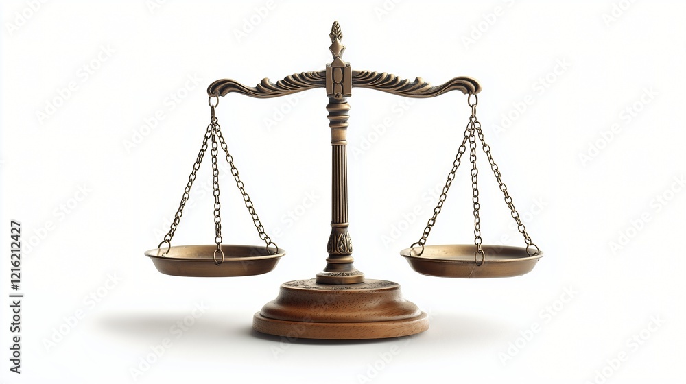 Scales of justice isolated on white background Scales of justice isolated on white background