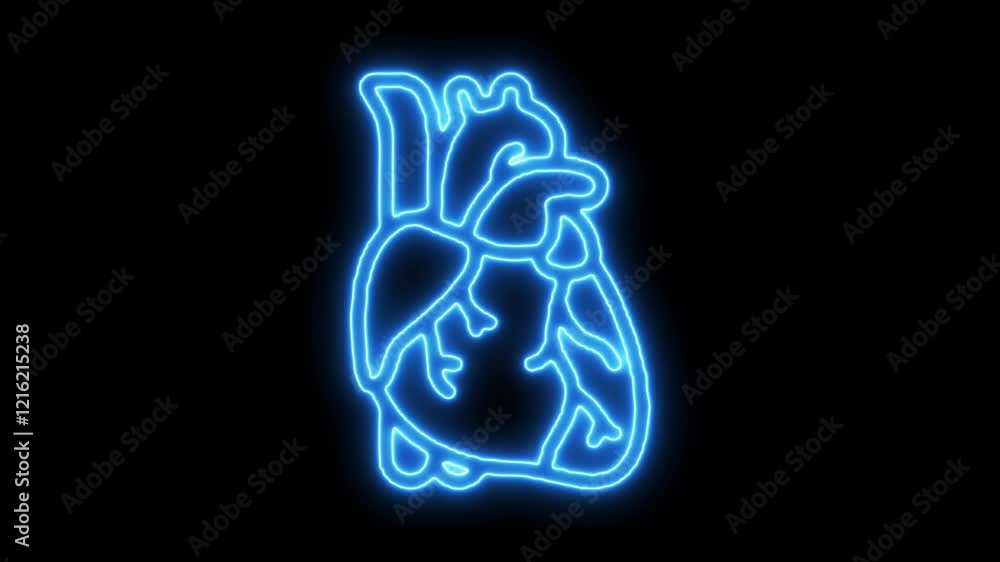 Human heart with neon colourful heart pulse line. on dark background with copy space. Heart health, cardiology, cardiovascular disease concept
.Beating heart , 4k video Human heart with neon colourful heart pulse line. on dark background with copy space. Heart health, cardiology, cardiovascular disease concept
.Beating heart , 4k video