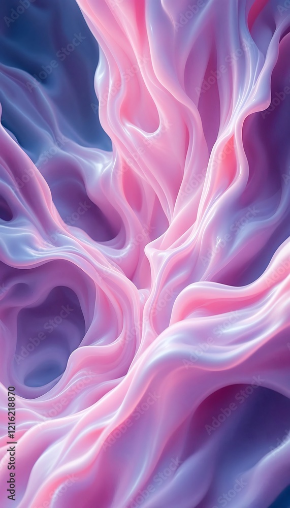 Obraz premium Abstract Pink and Purple Fluid Art Painting