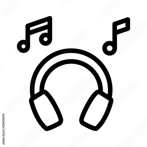 listen music outline style