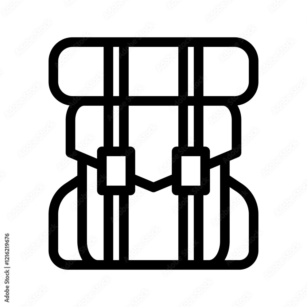 travel bagpack outline style travel bagpack outline style