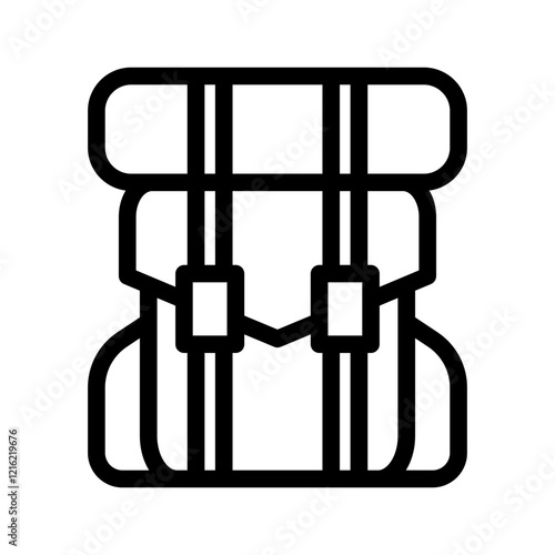 travel bagpack outline style