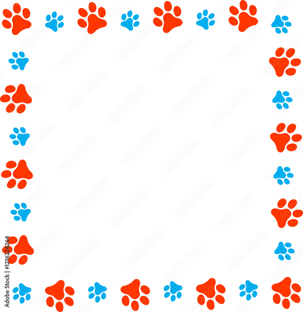 Pet Paws Frame , Animal Paws Frame	