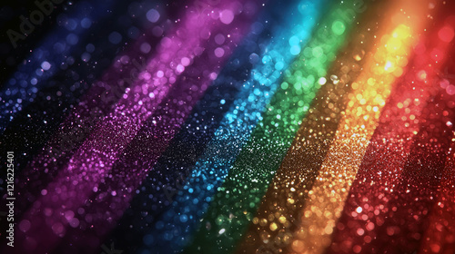 Dazzling Rainbow Glitter: Shimmering Sparkle Background photo