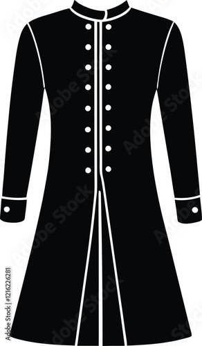 Sherwani  silhouette vector illustration