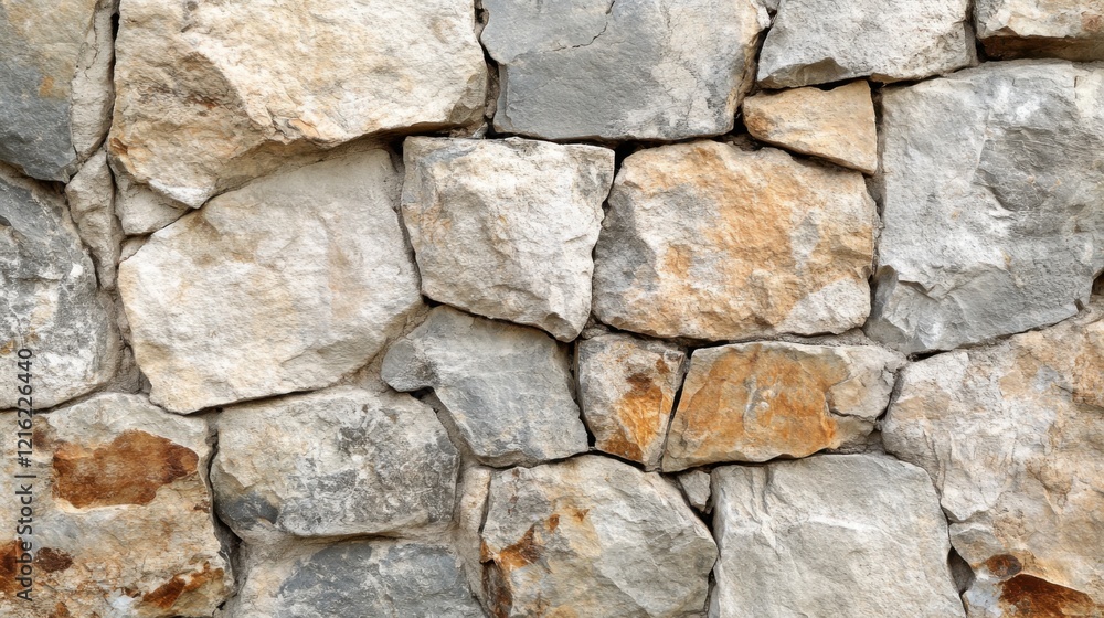 Textured Stone Wall: A Close-Up of Rustic Rockwork Textured Stone Wall: A Close-Up of Rustic Rockwork