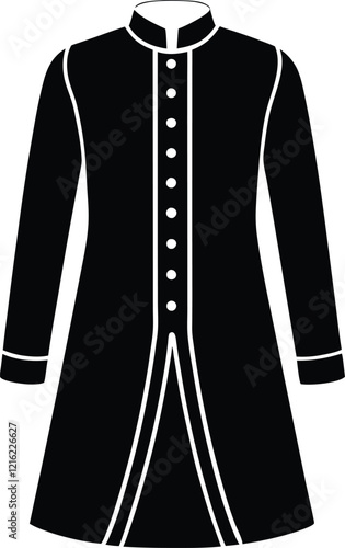 Sherwani  silhouette vector illustration