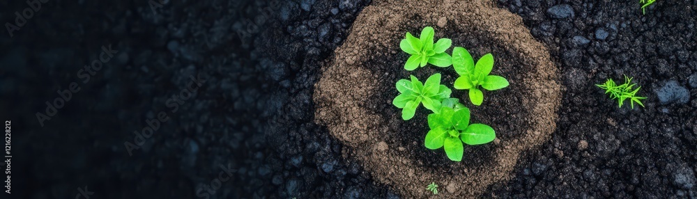 Naklejka premium Soil remediation projects using innovative techniques for sustainable environmental recovery and restoration.