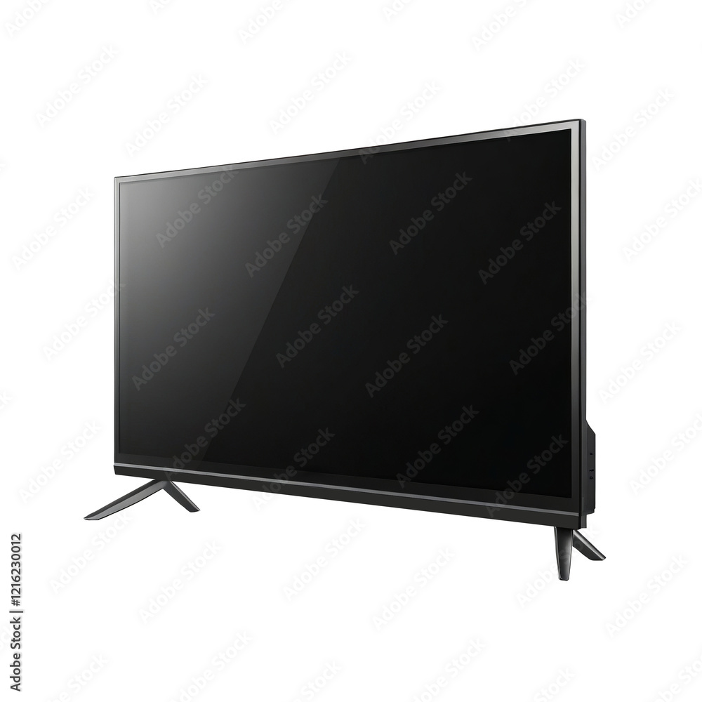 Flat led tv monitor on transparent background PNG Generative AI Flat led tv monitor on transparent background PNG Generative AI
