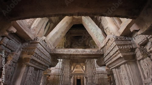 Intricate Carvings and Architectural Pillars of Sas Bahu Temple (Sahastra Bahu) in Gwalior , Madhya Pradesh photo