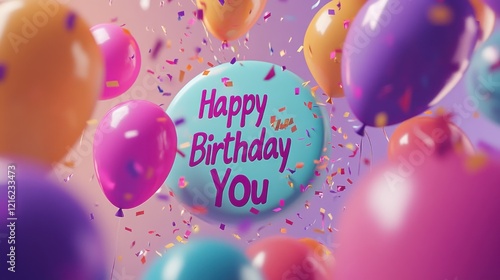 Colorful balloons & confetti celebrate birthday (1)