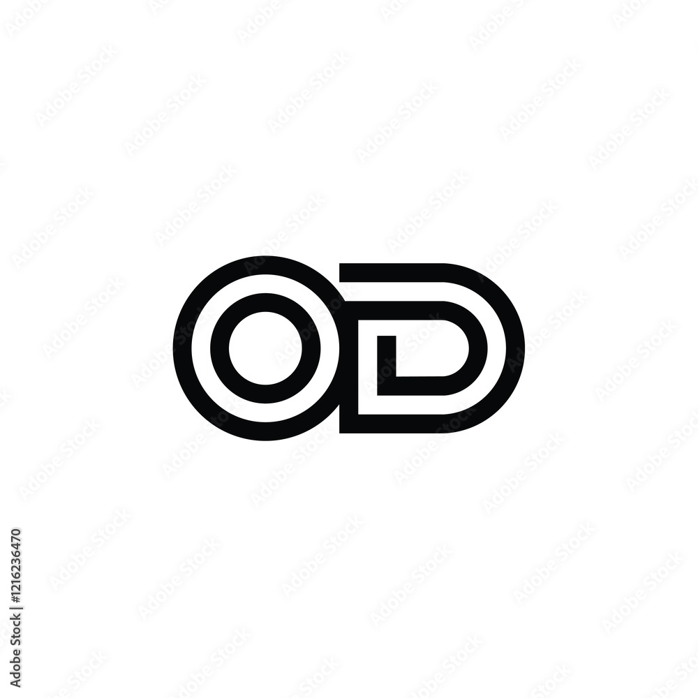 OD monogram logo design letter text name symbol monochrome logotype alphabet character simple logo OD monogram logo design letter text name symbol monochrome logotype alphabet character simple logo