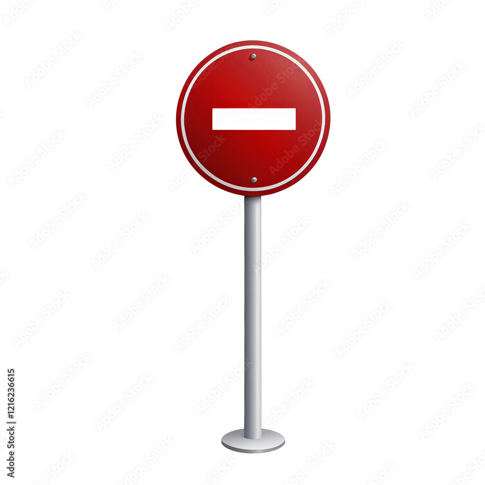 Stop no entry sign on transparent background PNG Generative AI Stop no entry sign on transparent background PNG Generative AI