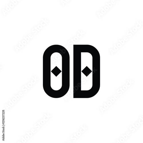 Free Download OD monogram logo design letter text name symbol monochrome logotype alphabet character simple logo - GFXLoad