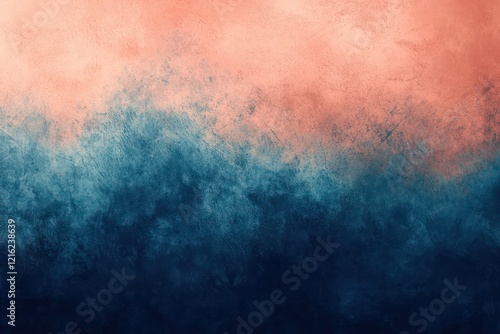 Soft light on a coral and navy blue gradient