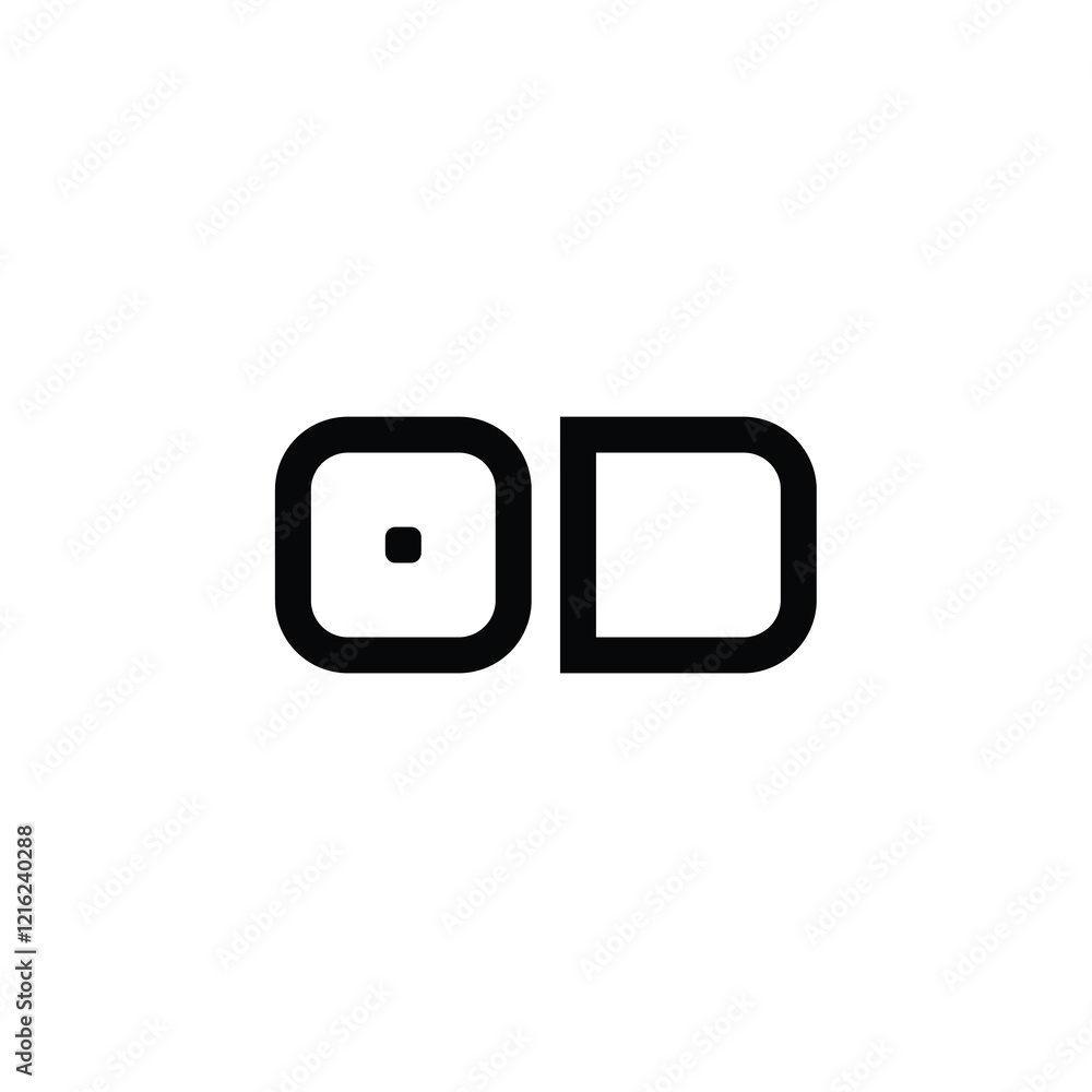 OD monogram logo design letter text name symbol monochrome logotype alphabet character simple logo OD monogram logo design letter text name symbol monochrome logotype alphabet character simple logo